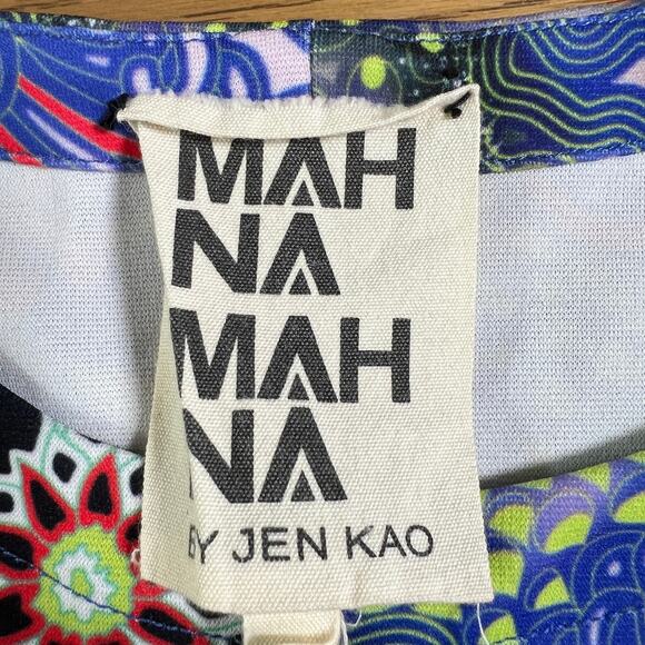 Anthropologie Mah Na Mah Na Devi Dress Floral Geometric Form Fitting Size 8‎ - Picture 4 of 7